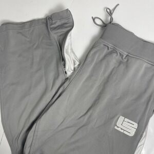 Vintage Y2K Nike Lebron James Basketball Track Gray Swoosh Pockets Ankle Zip XXL